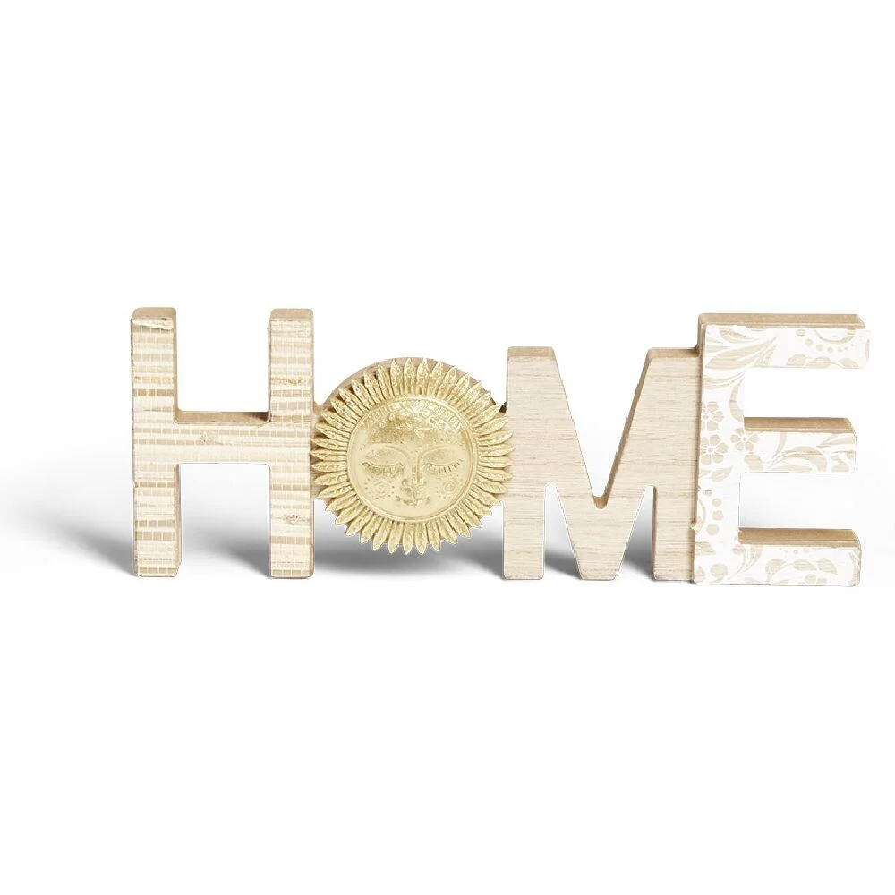 Mot HOME en bois à poser