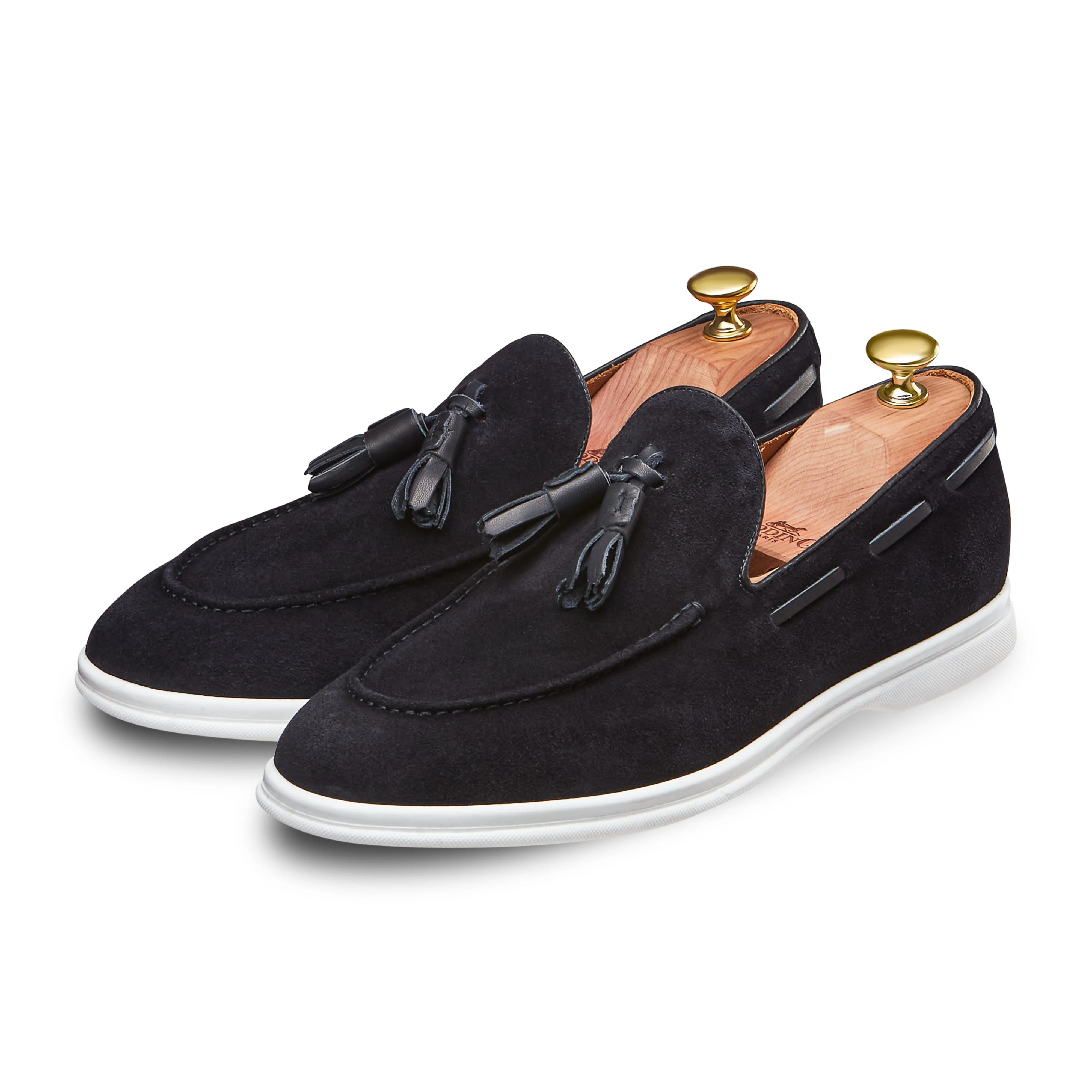 Mocassin à pampille Melia 397 veau velours bleu marine