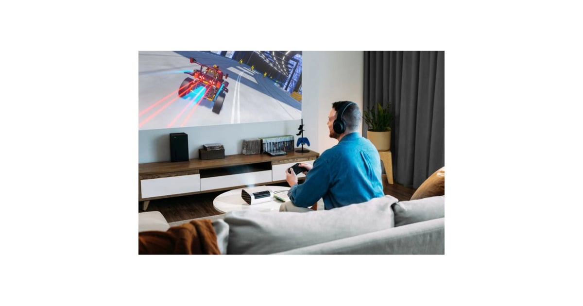 ViewSonicM10E Draagbare RGB Laser Slimme Projector met Harman Kardon Speaker​  (Zwart/zilver, 2200 ANSI Lumen)