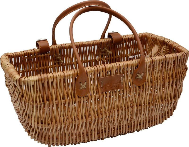 UNUS® Rieten fietsmand bruin, stijlvol, stevig en praktisch