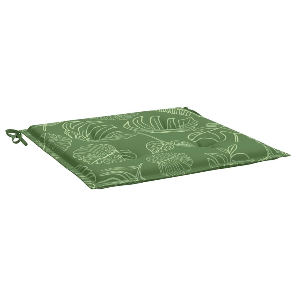 Coussins de chaise lot de 6 motif de feuilles 50x50x3 cm tissu