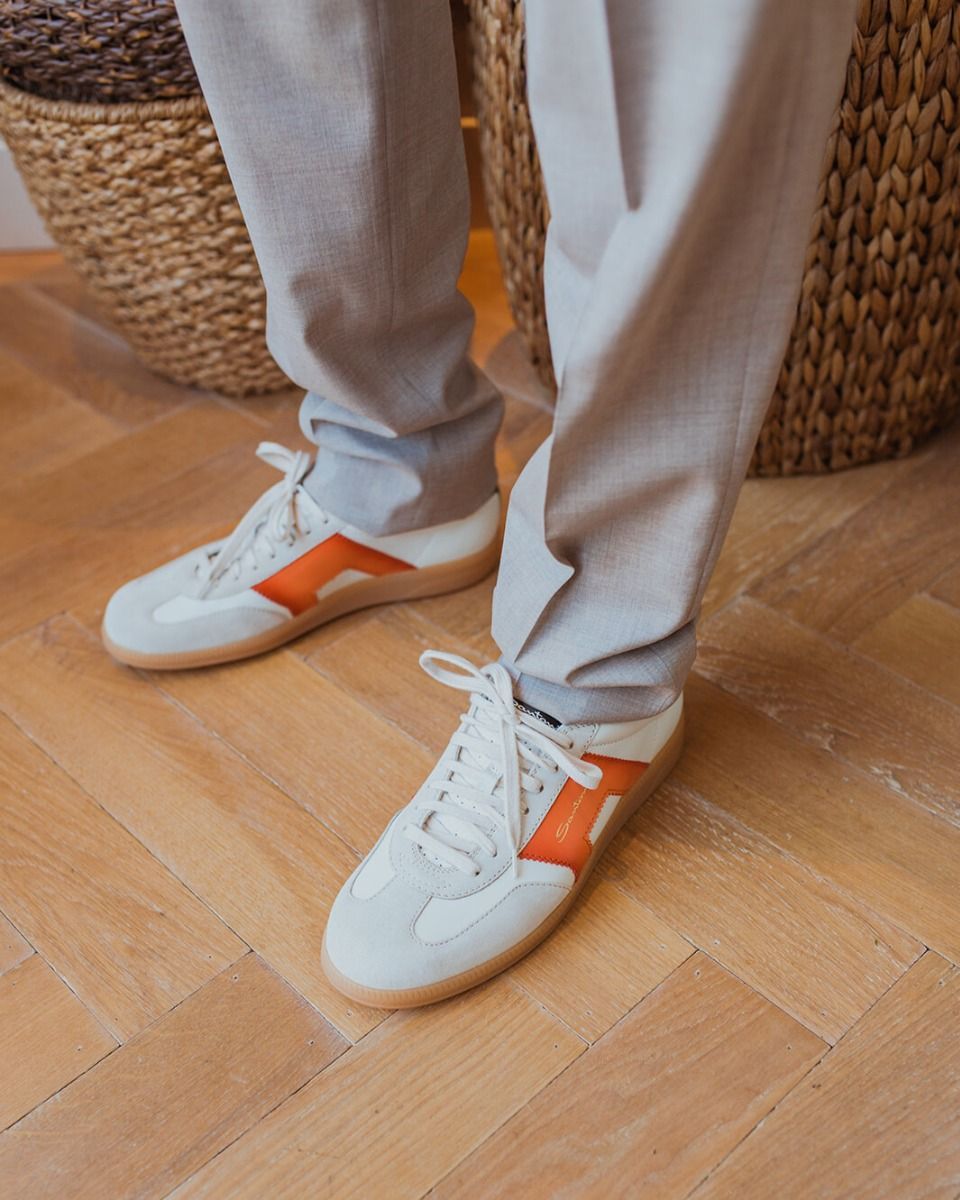 Santoni 21965 Off-White/Multicolor Herensneakers