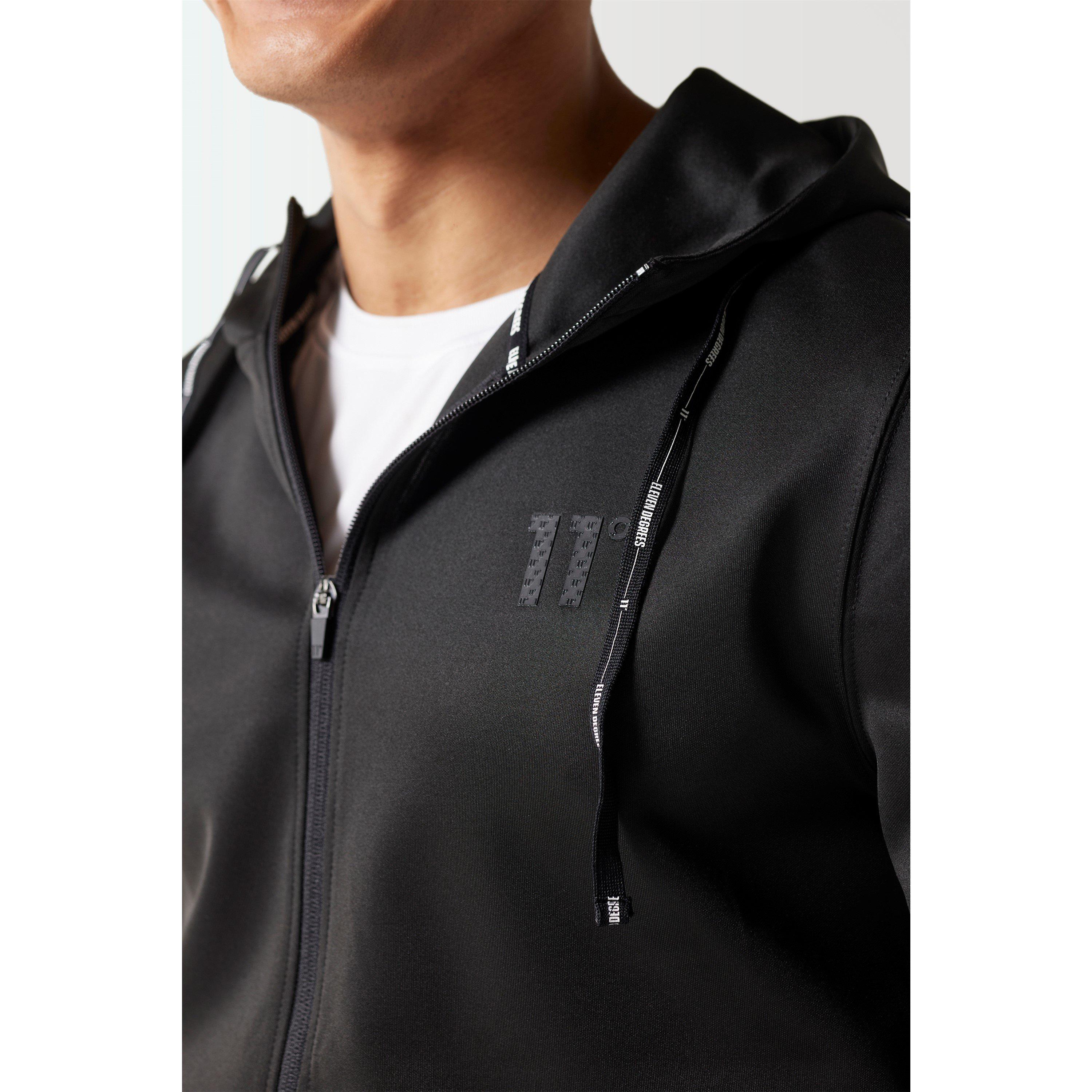 11 Degrees 11D Microtape Full Zip Hoodie Black
