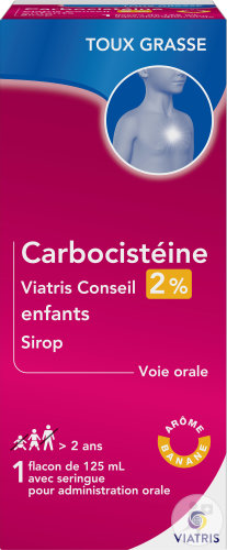 Viatris Carbocistéine 2% Enfants Sirop Flacon 125ml