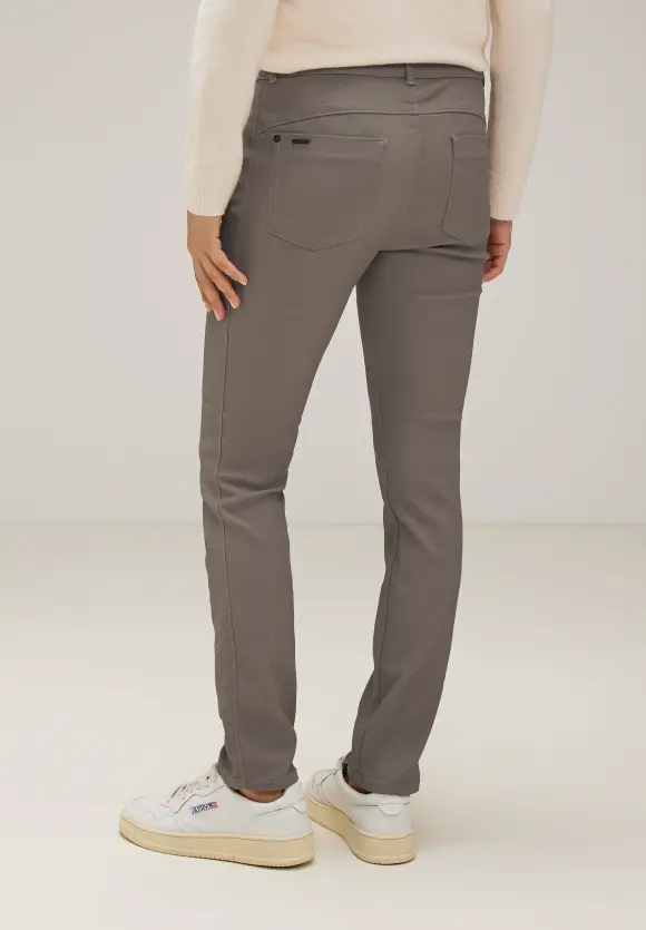 Coating Slim Fit Hose - shiny sandy mocca