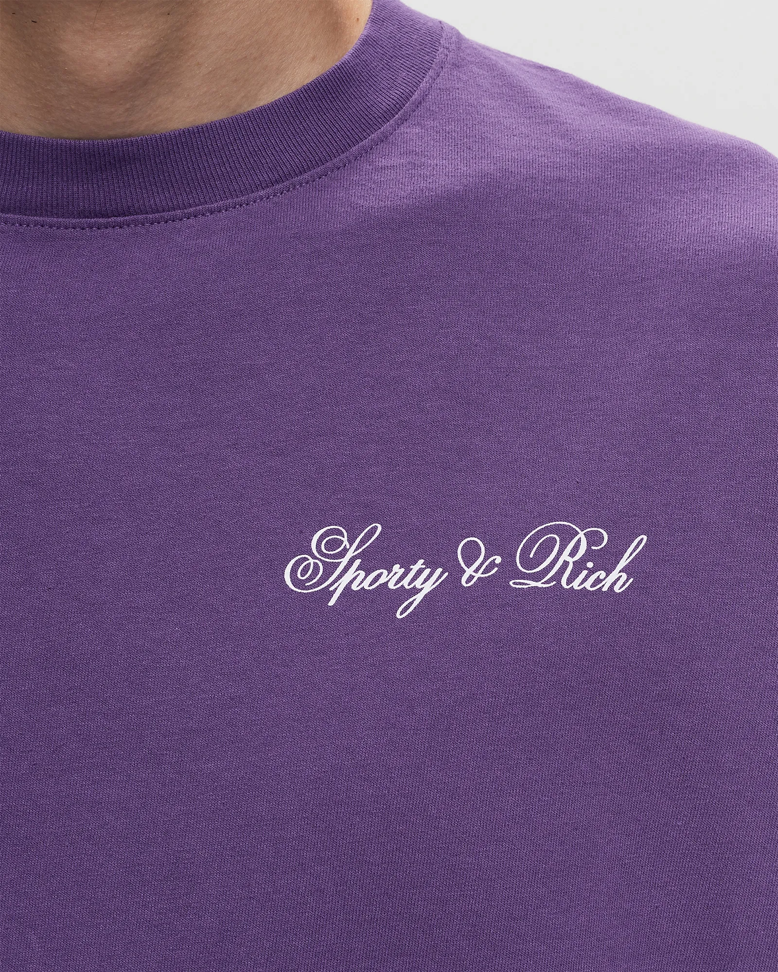 Sporty & Rich CURSIVE LOGO T SHIRT