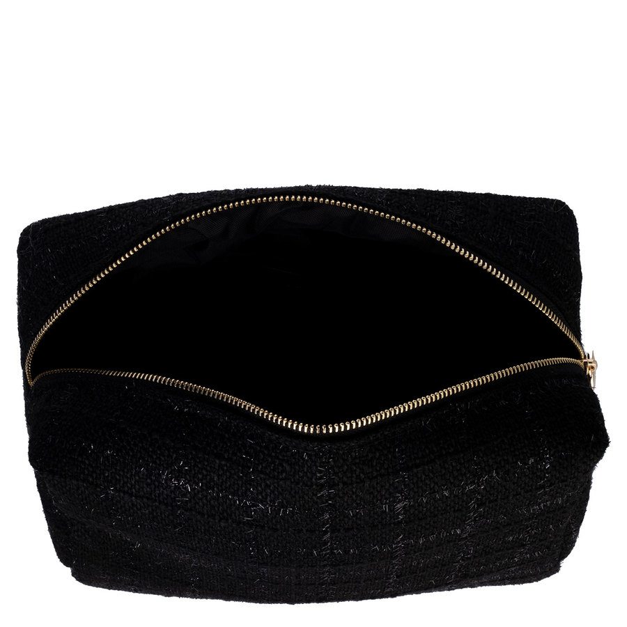 DARK Tweed Make-Up Pouch Large Black