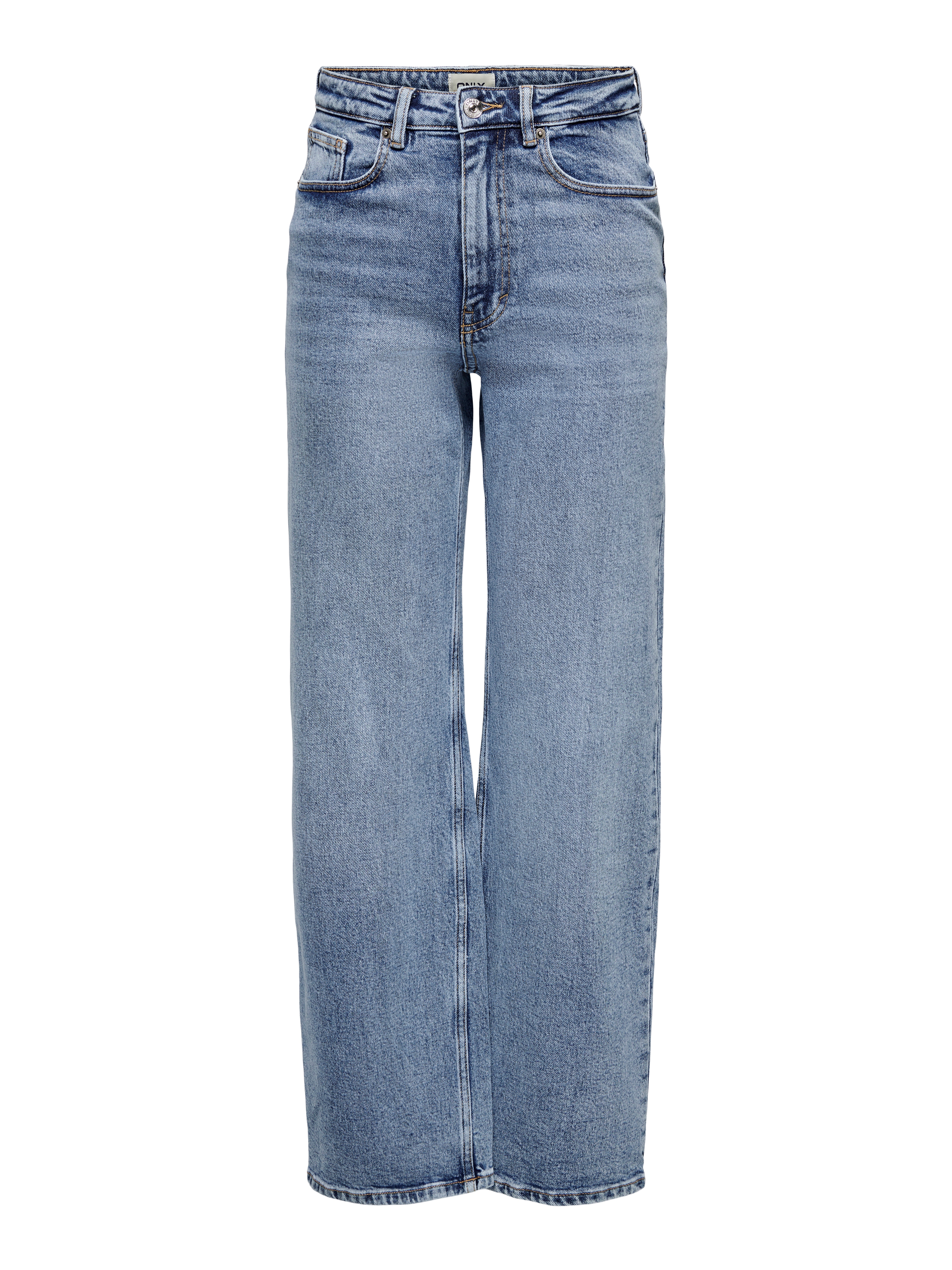 ONLJUICY Hohe Taille Weiter Beinschnitt Jeans Medium Blue Denim