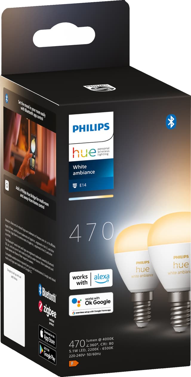 Philips Hue WA 5.1W P45 E14 2pk