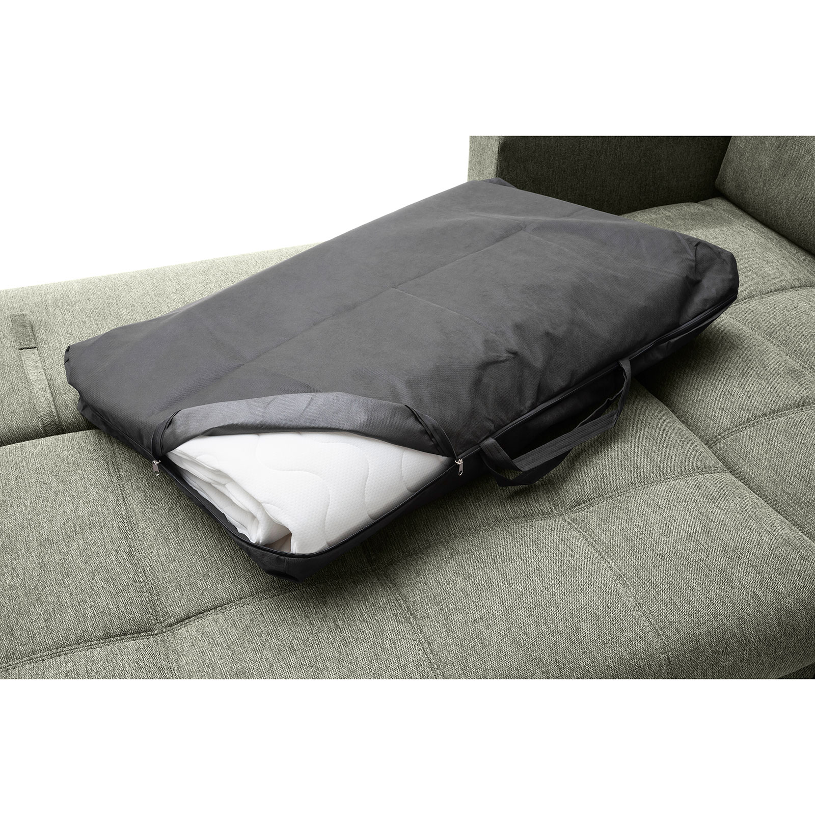 Ecksofa - green - Boxspringaufbau - Dauerschläfer