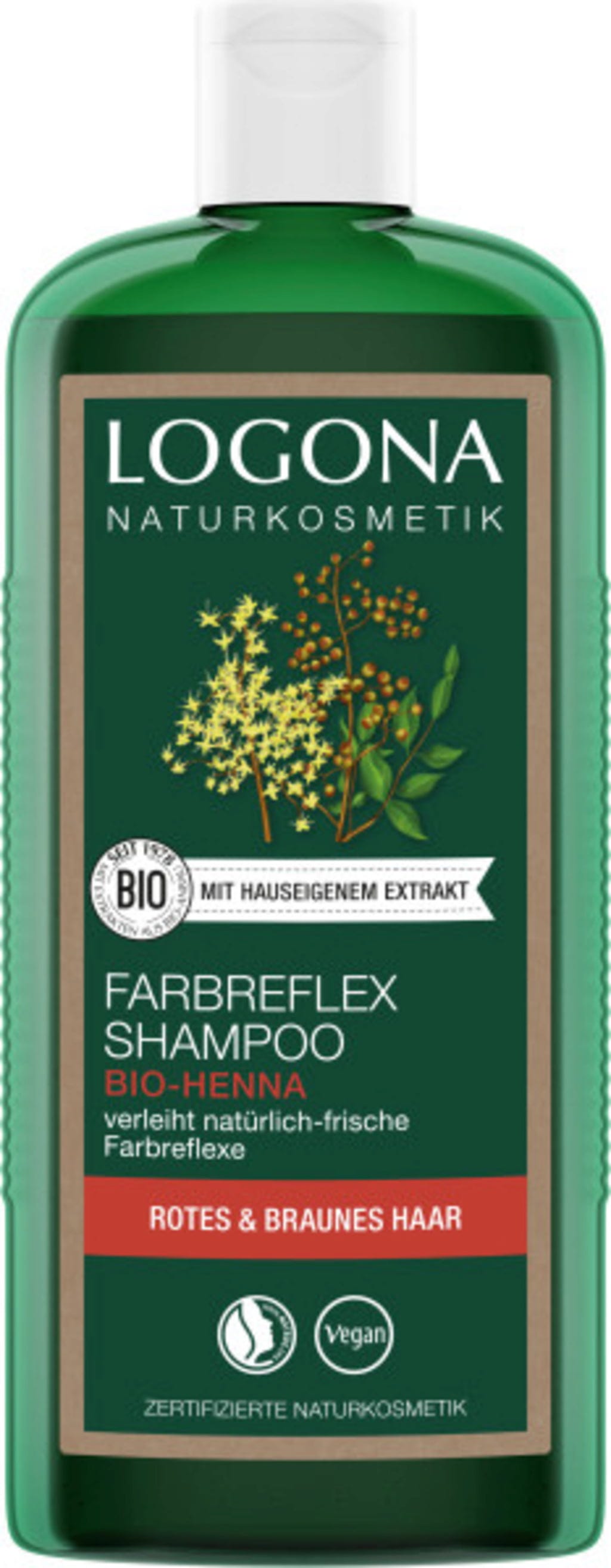 LOGONA  Farbreflex-Shampoo Rot-Braun, 250 ml