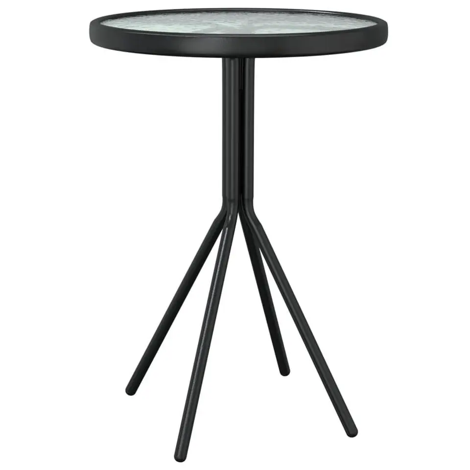vidaXL - Bistroset - Zwart - Staal - 3 stuks