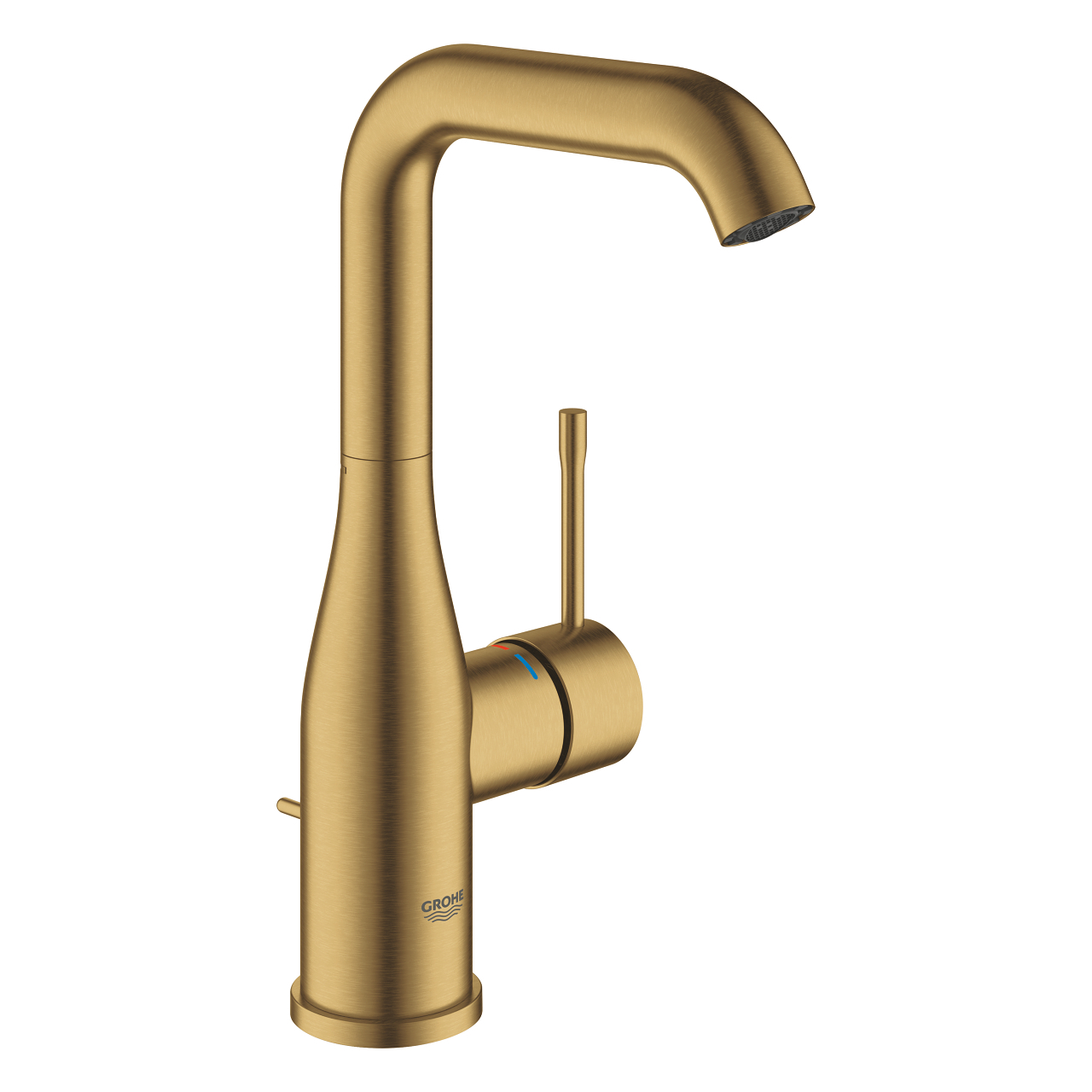 Grohe Essence New wastafelkraan L-size met hoge draaibare uitloop cartouche brushed cool sunrise