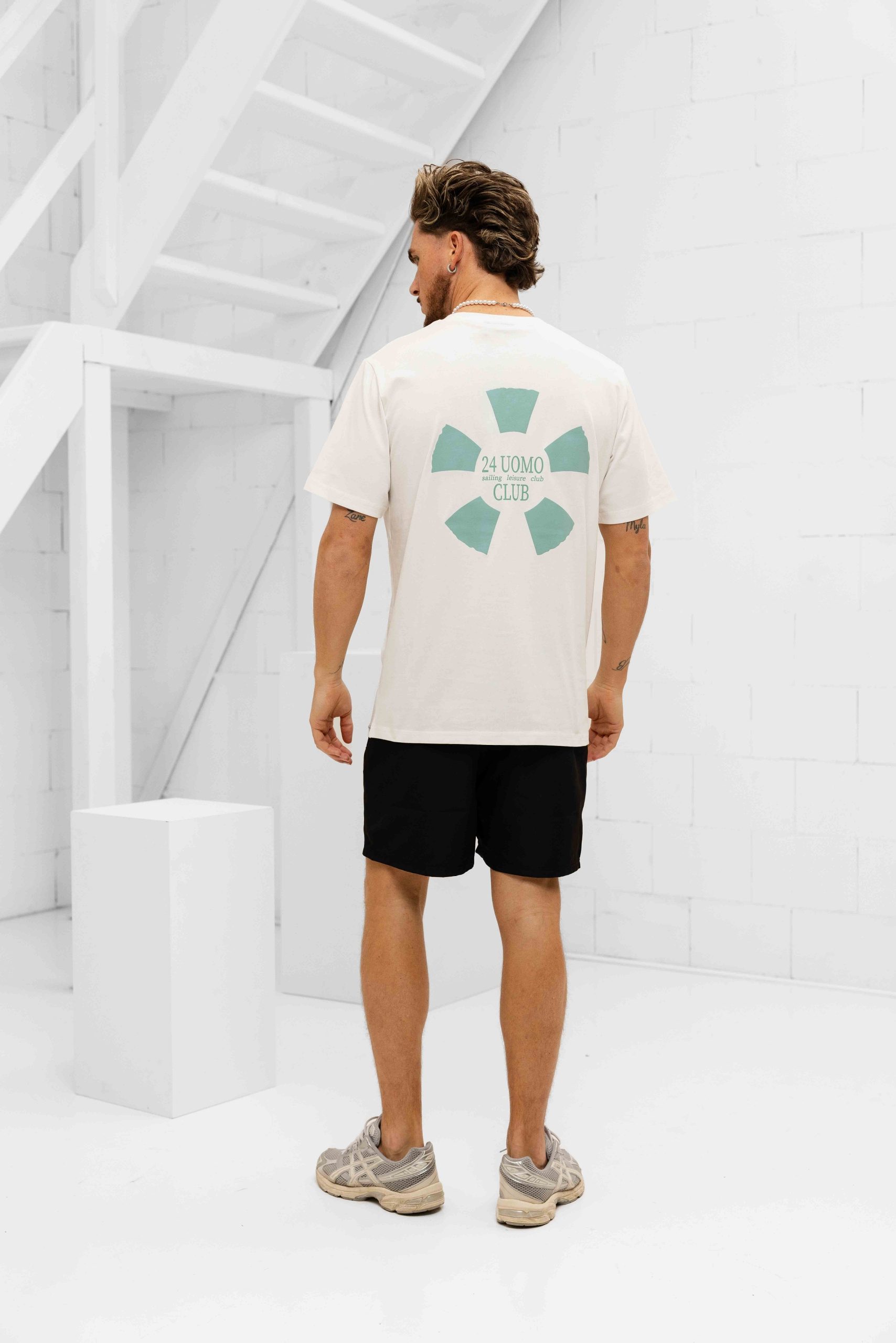 24 Uomo Leisure Club Zomerset Heren Off-White