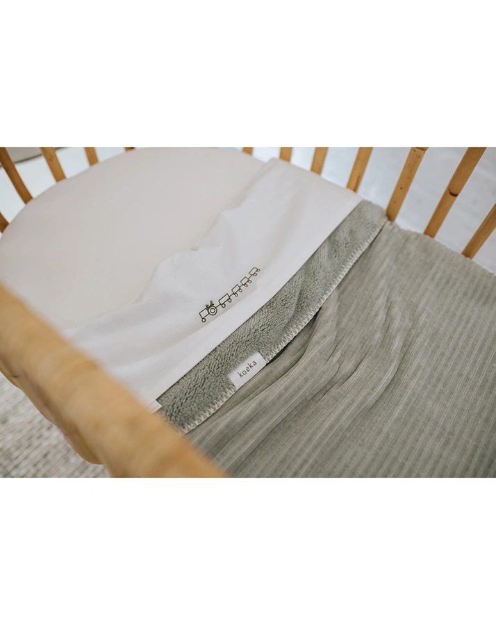 Babydecke VIK TEDDY (75x100) in shadowgreen