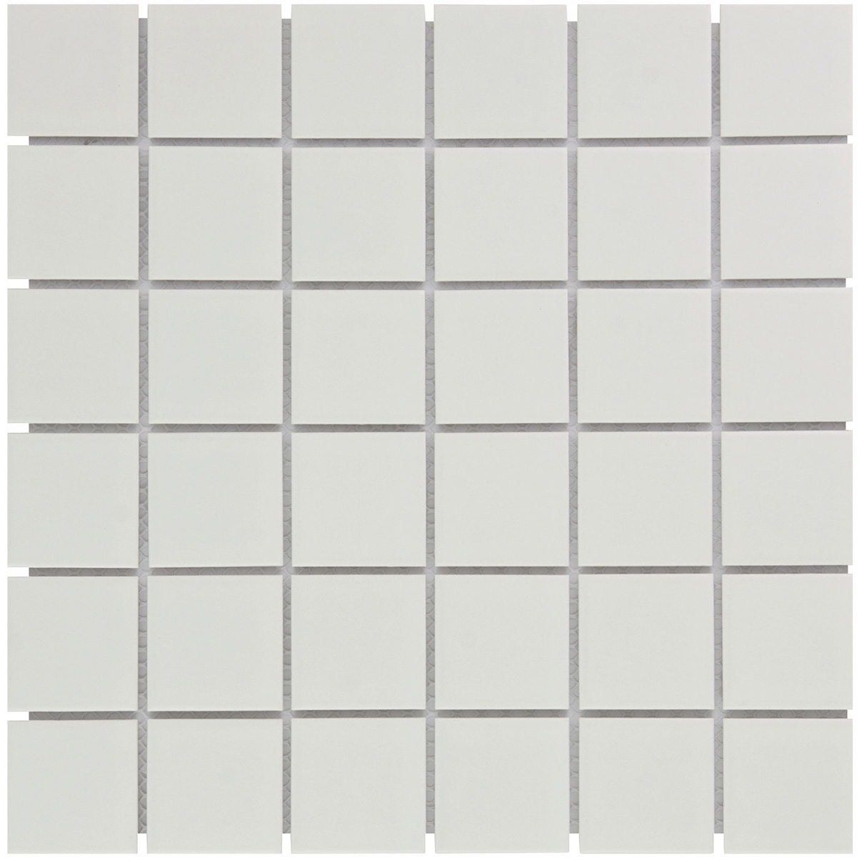 Tegelsample: The Mosaic Factory Barcelona vierkante mozaïek tegels 31x31 wit mat