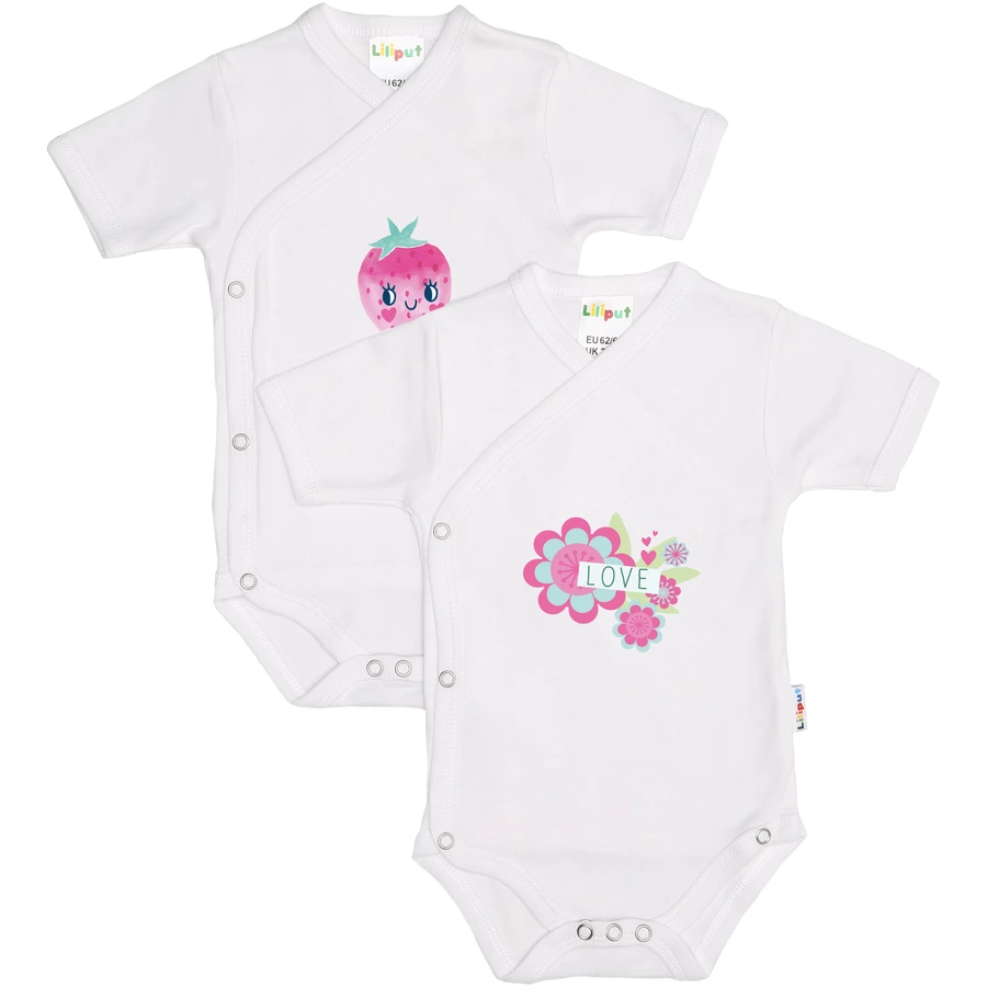Liliput Kurzarm-Wickelbodies 2er-Pack weiß