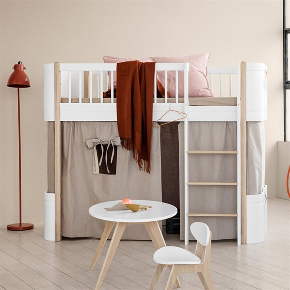 Køb Oliver Furniture Wood Mini+ Forhæng til Halvhøj Seng Natur