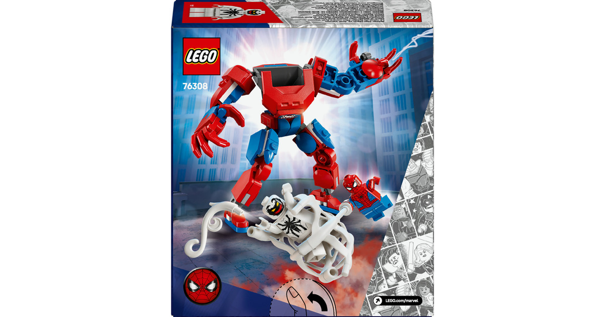 LEGOMarvel Super Heroes - Spider-Man mecha vs. Anti-Venom Constructiespeelgoed  (76308)
