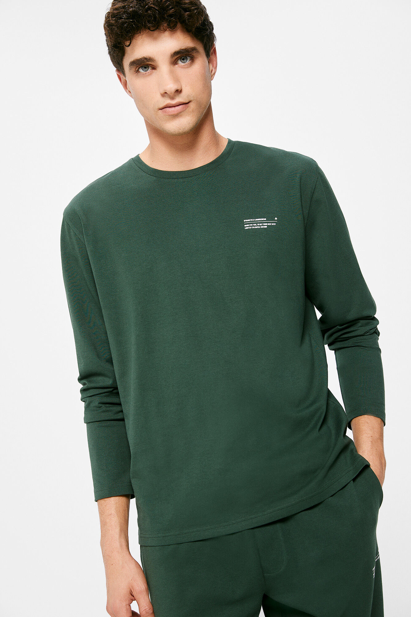 Pijama monocromático extra confortável - verde
