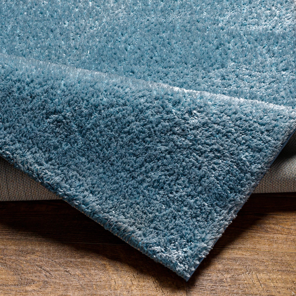 Modern hoogpolig shaggy vloerkleed, blauw, 160x213 cm, CLAIRE