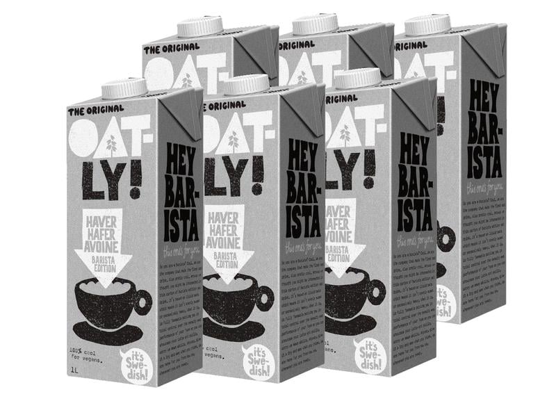 Oatly Oat Drink – Barista Edition 6 x 1 l Leckeres Hafergetränk für feine Kaffeekreationen
