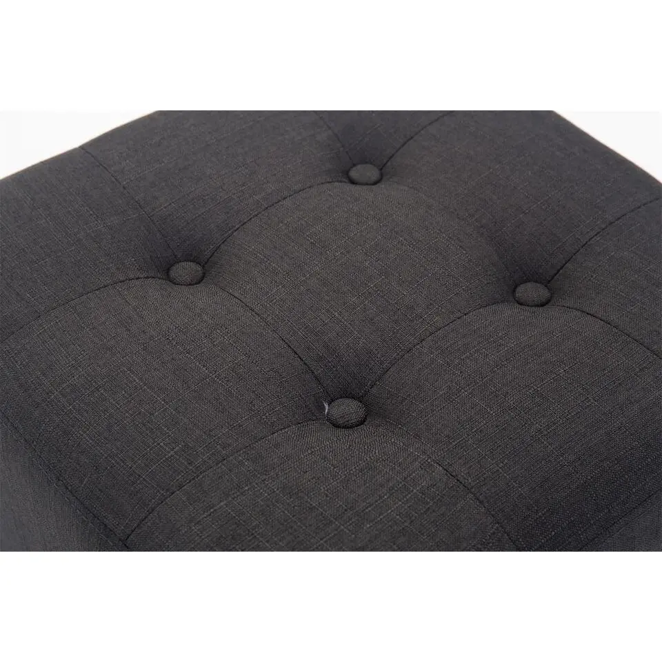 CLP Hocker Pharao antiek licht Frame - Stof - donkergrijs