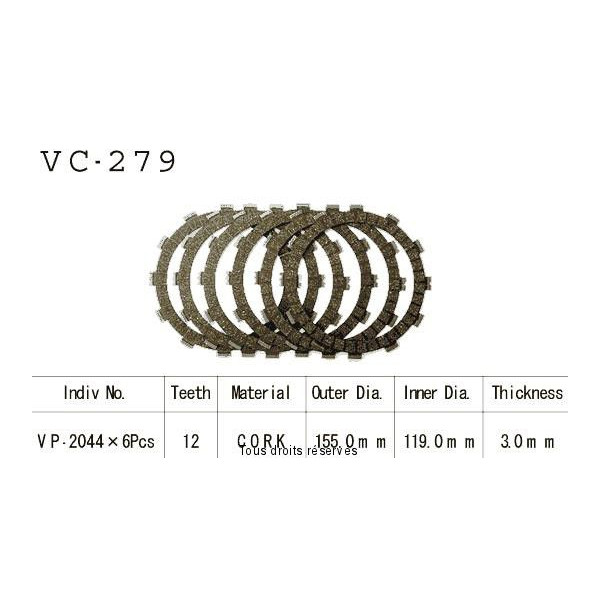 Kyoto - Disques garnis d'embrayage VC279