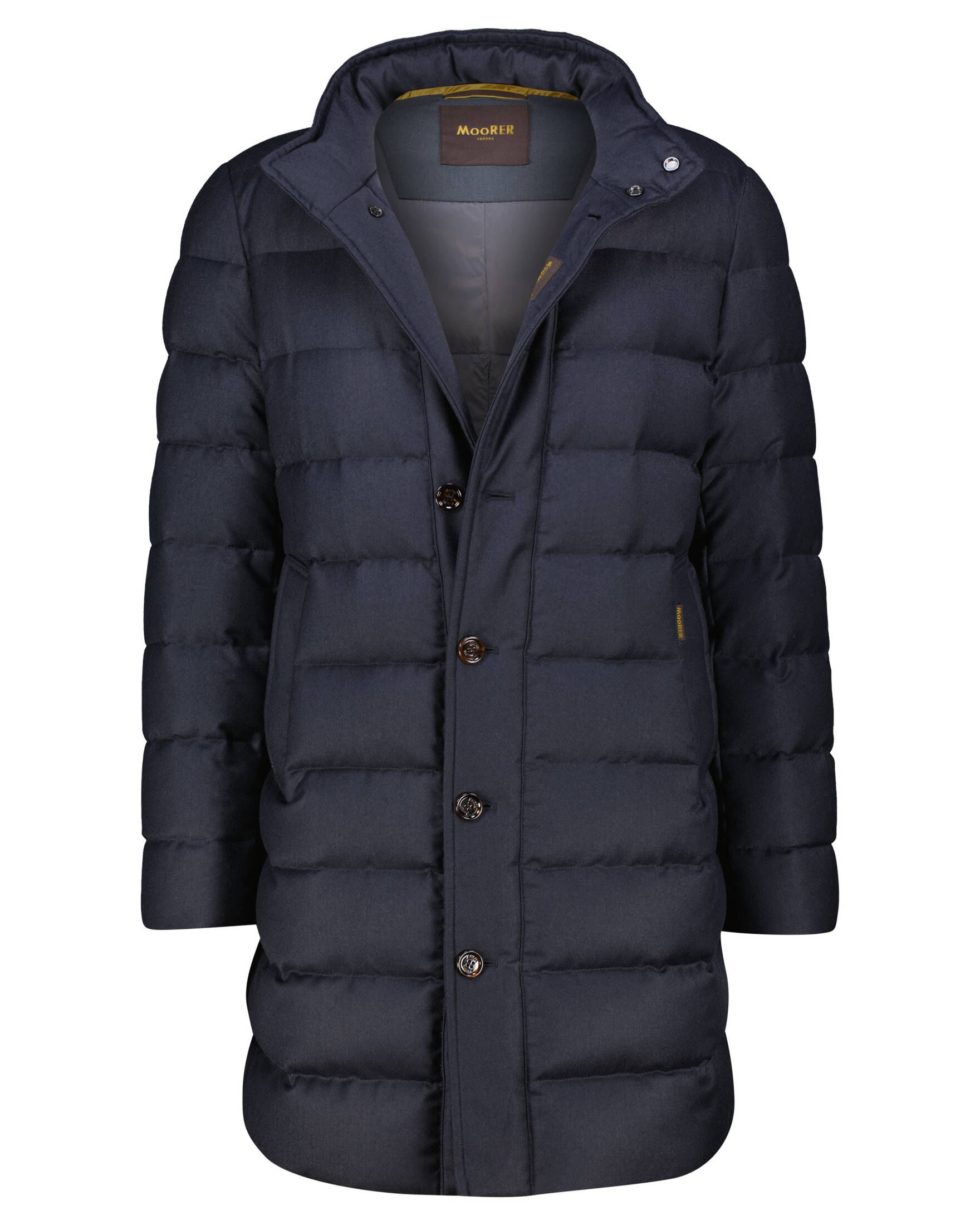 Moorer| Herren Daunenjacke ALFIERI-FUR-L lang aus Schurwolle