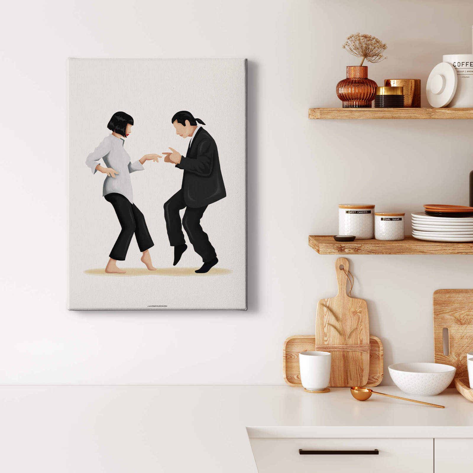Leinwandbild STANDARDTANZ - weiß-schwarz - 50x70 cm