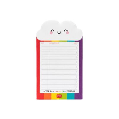 Legami - Bloc-notes 11 x 19 cm - 70 feuilles - arc-en-ciel