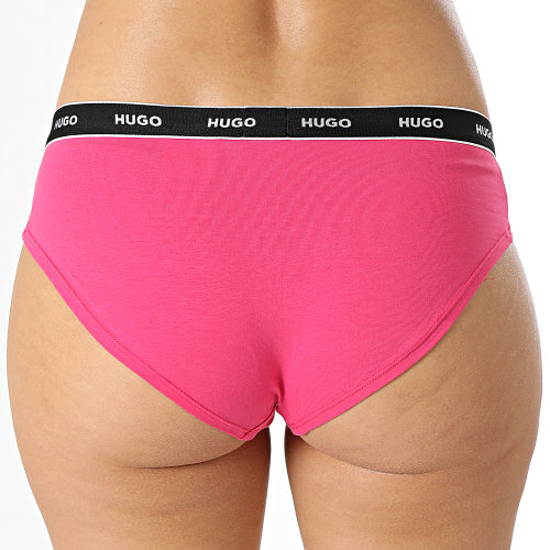 Lot De 3 Culottes Femme 50480157 Rouge Noir Rose