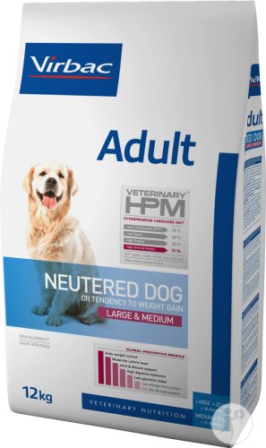 Virbac Veterinary HPM Adult Neutered Dog Large & Medium 12kg