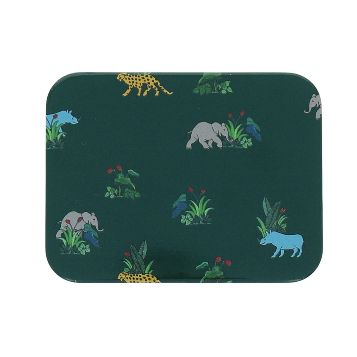 Petite boîte métallique animaux de la savane