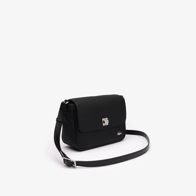 Sac à rabat Daily Lifestyle en toile enduite Sacs à bandoulière - Noir - Lacoste - Femme