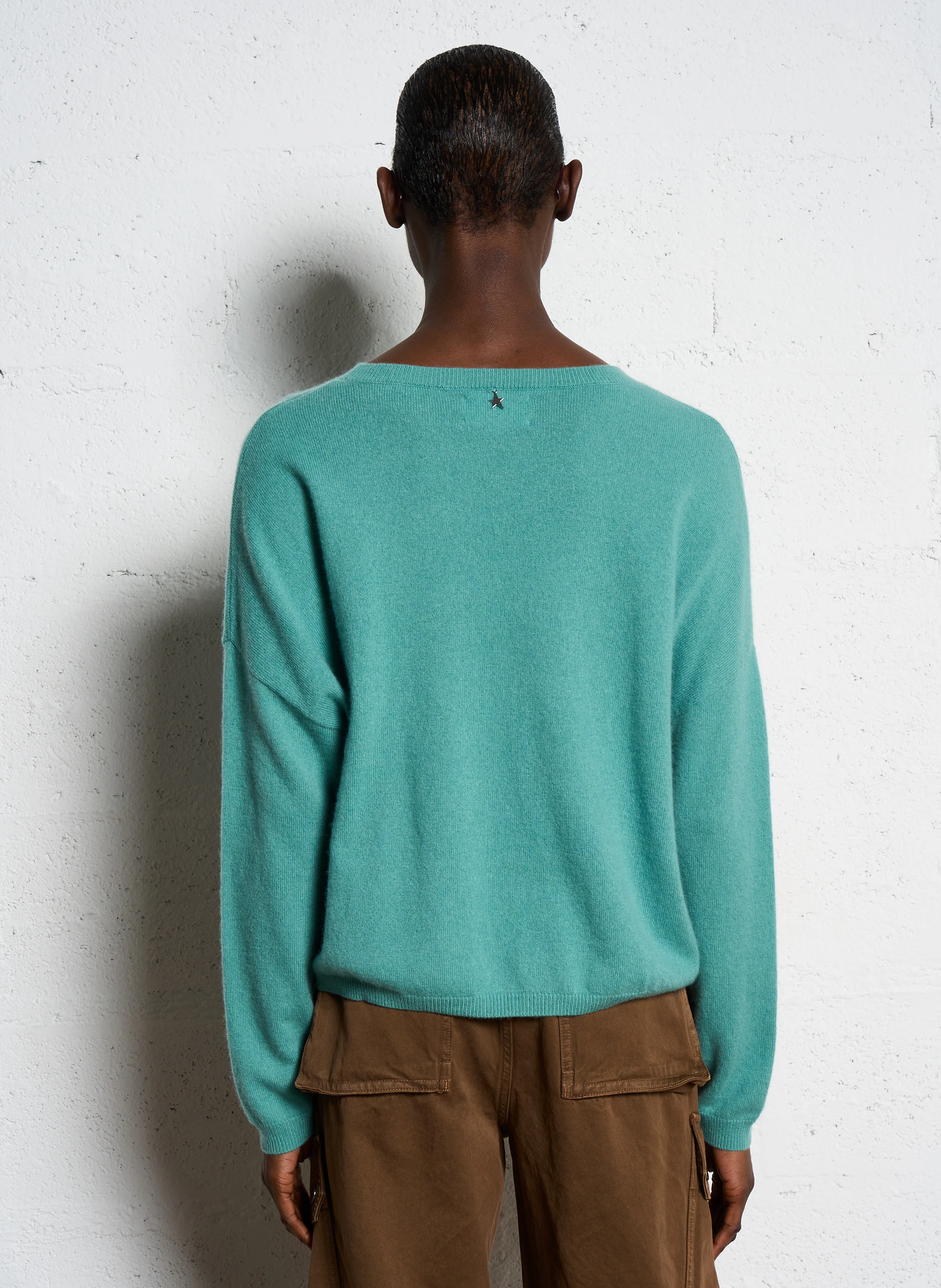MONA - Pull col bateau en cachemire | Vert