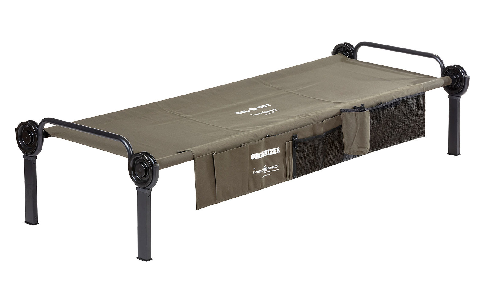 Disc-O-Bed Organizer Seitentasche für Single L und Sol-O-Cot Feldbett schwarz