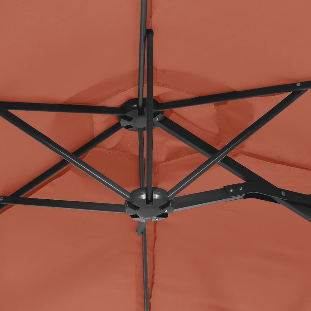 Parasol à double tête terre cuite 316x240 cm