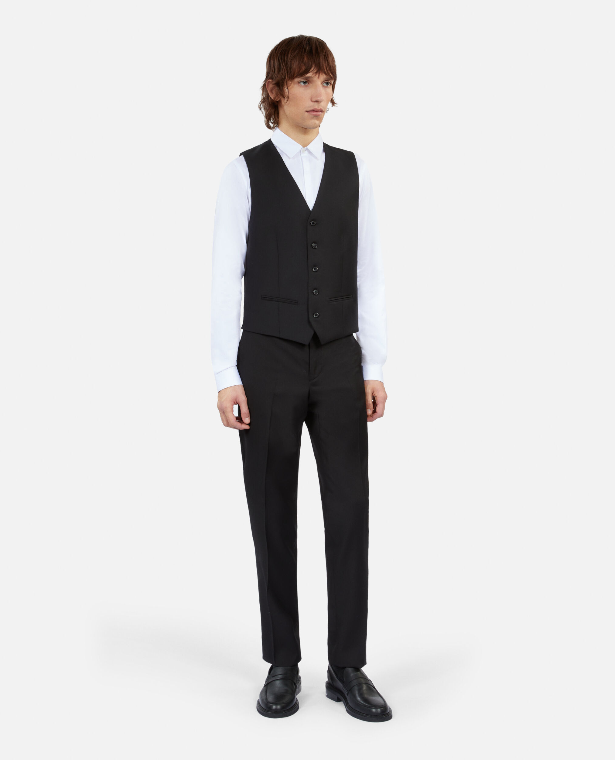 Gilet de costume en laine noir