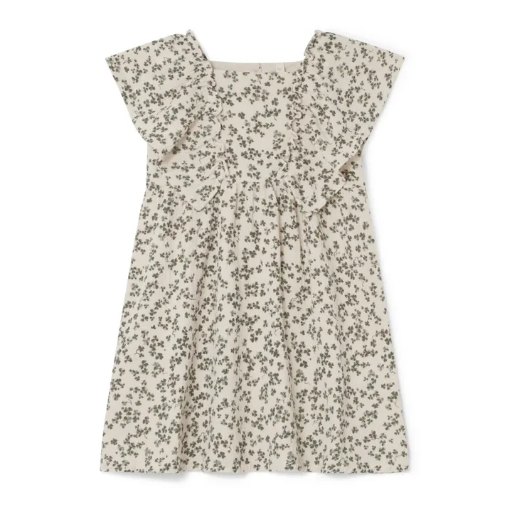 garbo&friends Robe Trèfles Mousseline de Coton | Ecru