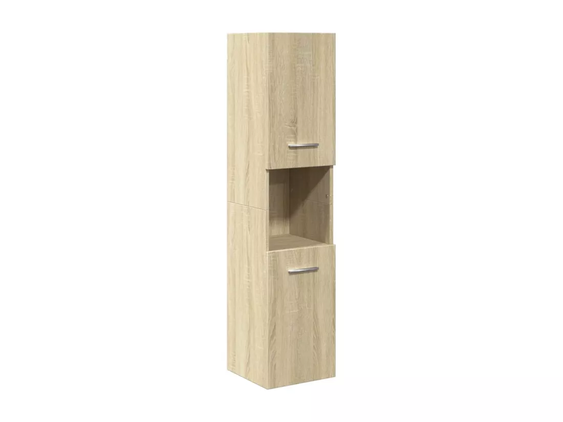 Ensemble de meubles de salle de bain 5 pcs chêne sonoma