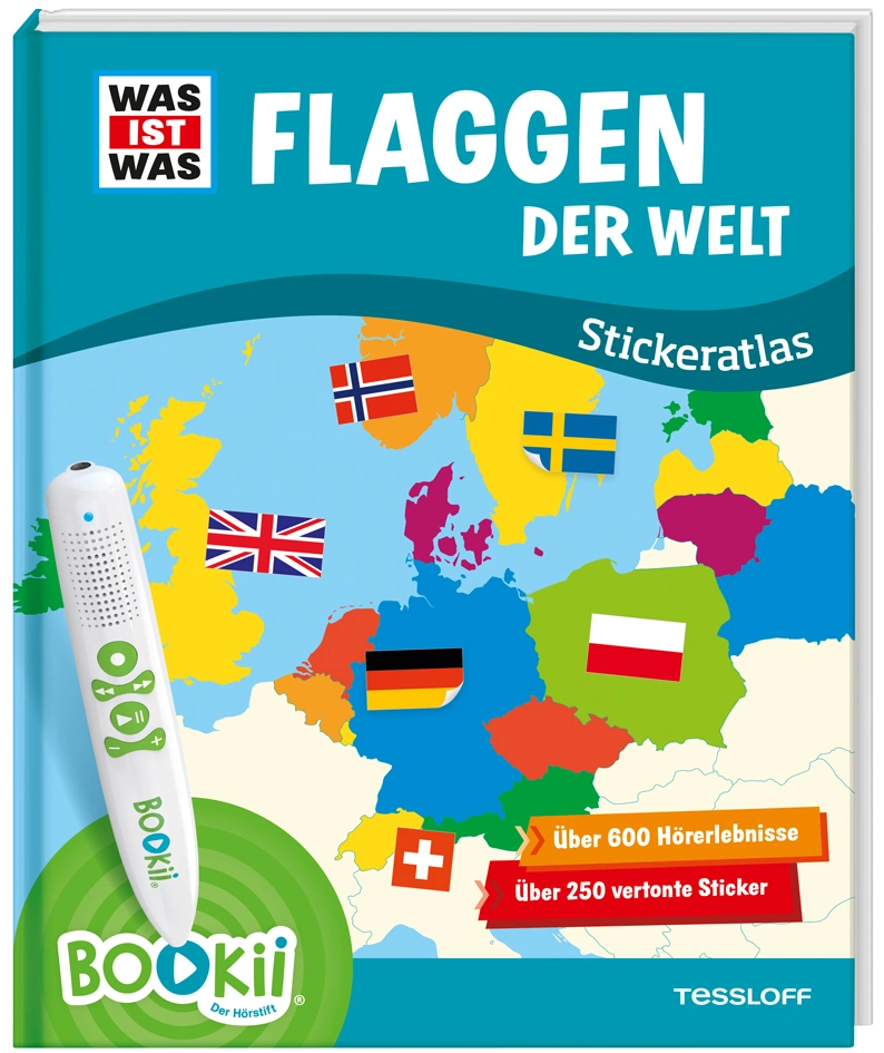 BOOKii / Antippen, Spielen, Lernen / BOOKii - Was ist was - Flaggen der Welt Stickeratlas
