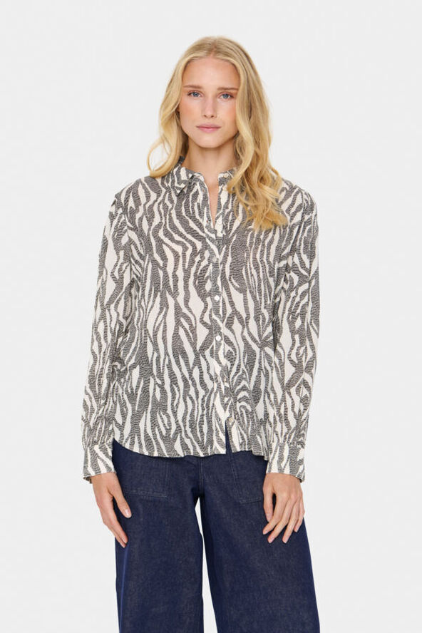 Saint Tropez VegaSZ Shirt Black zebra graphic