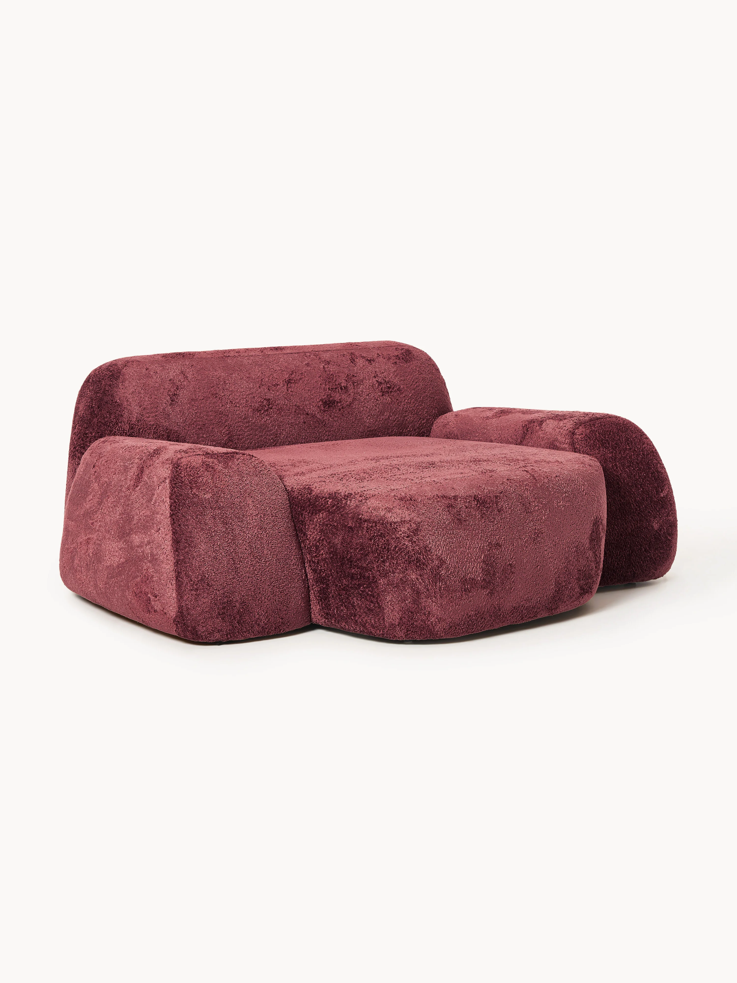 XL teddy bouclé loungestoel Wolke