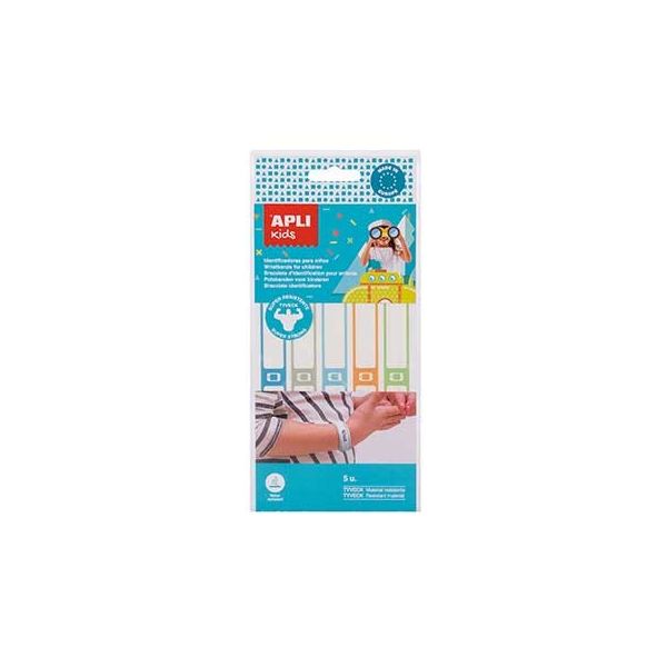 Pulseira Identificativa Apli Kids Sortido 5un - APL17802