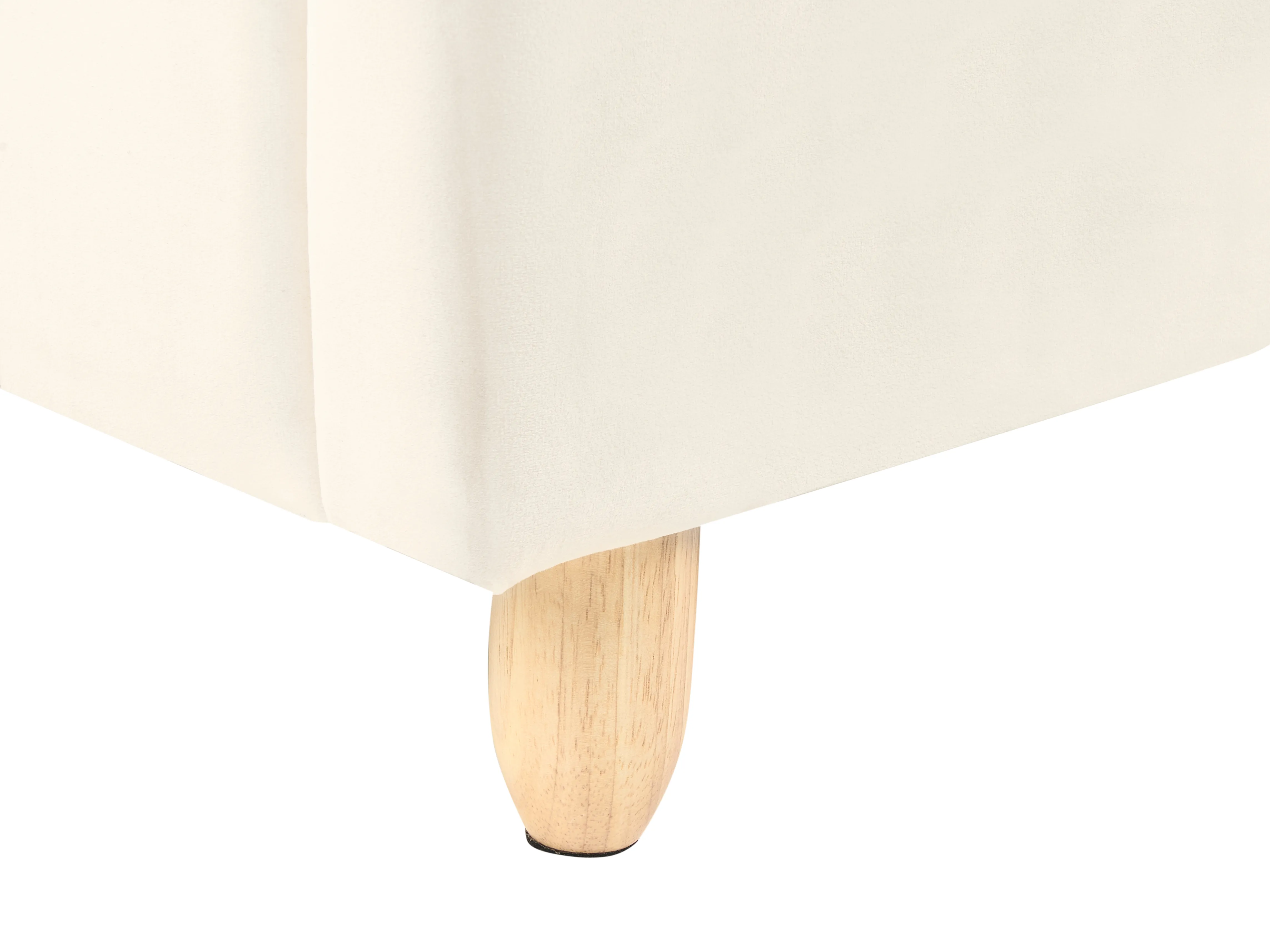Kinderbed Wolk Fluweel BELLEVUE 90 x 200 cm Lichtbeige