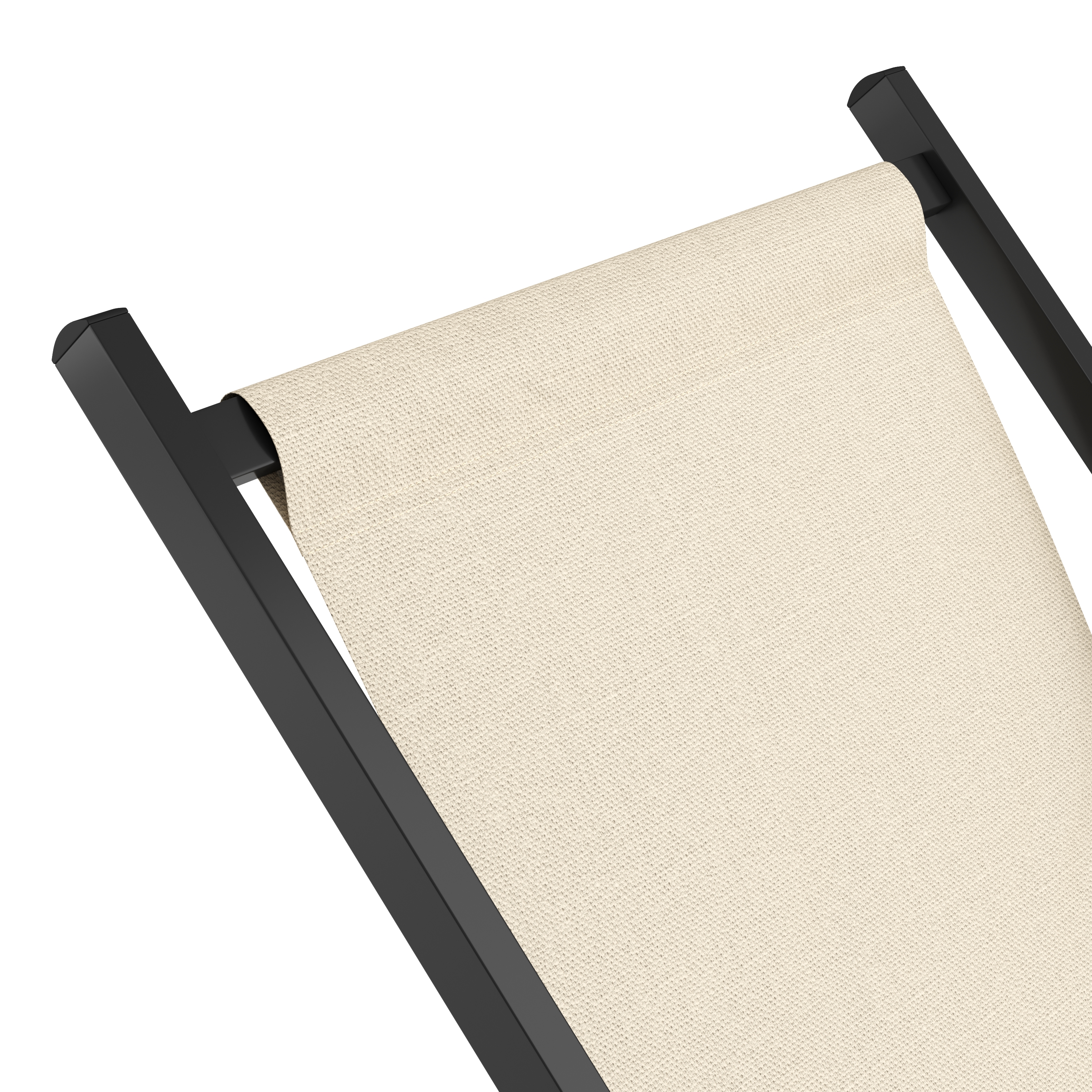 Liegestuhl AAREN 2er Set beige/schwarz