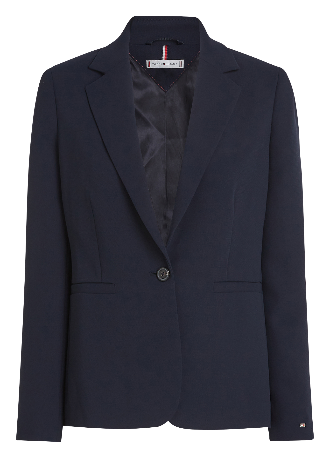Blazer ajusté en fibres recyclées mélangées | Bleu