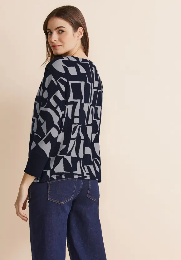 Cosy Jacquard Shirt - deep blue