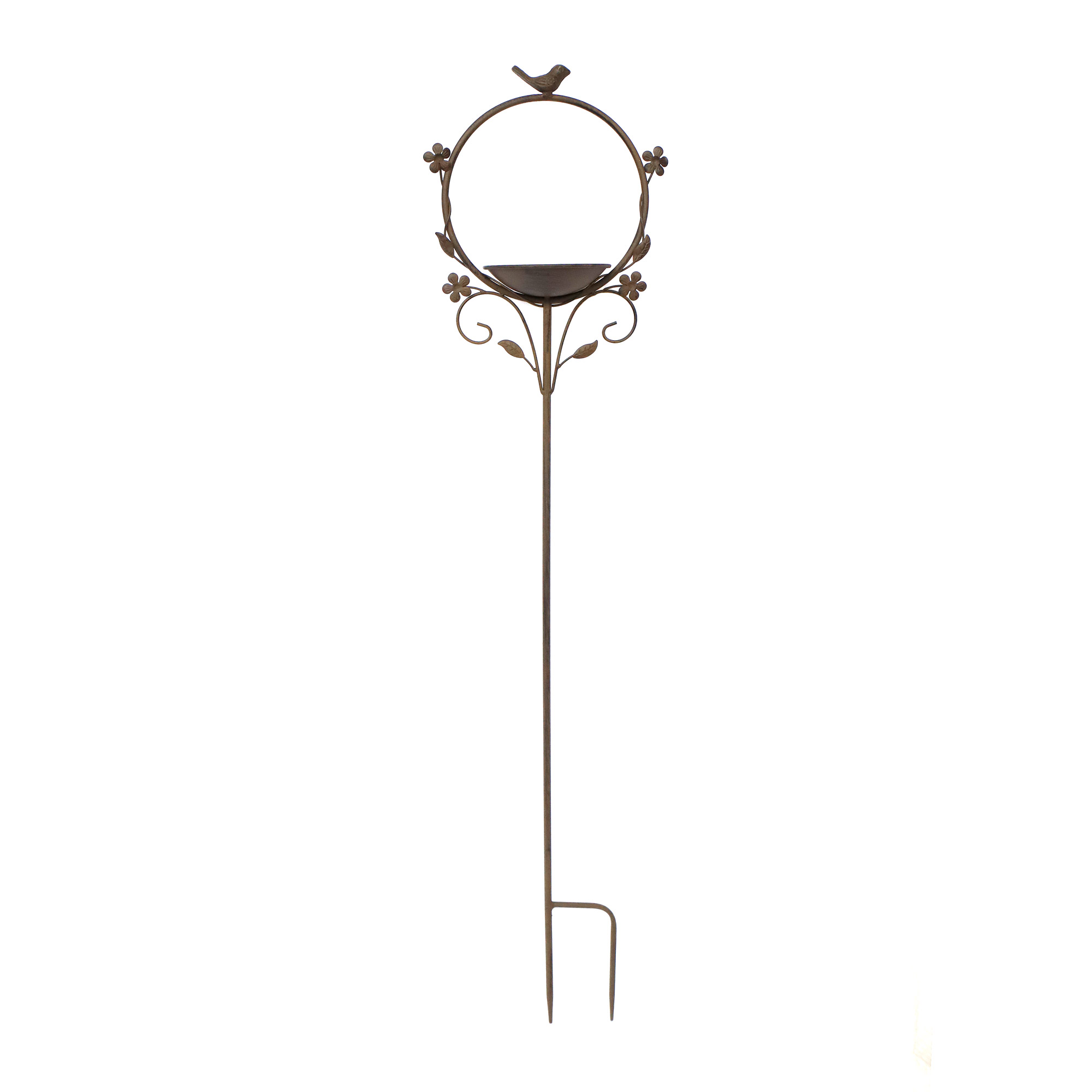 Vogeltränke 'Rankenring', Eisen, H 100 cm, B 25,5 cm, L 12,5 cm günstig bestellen